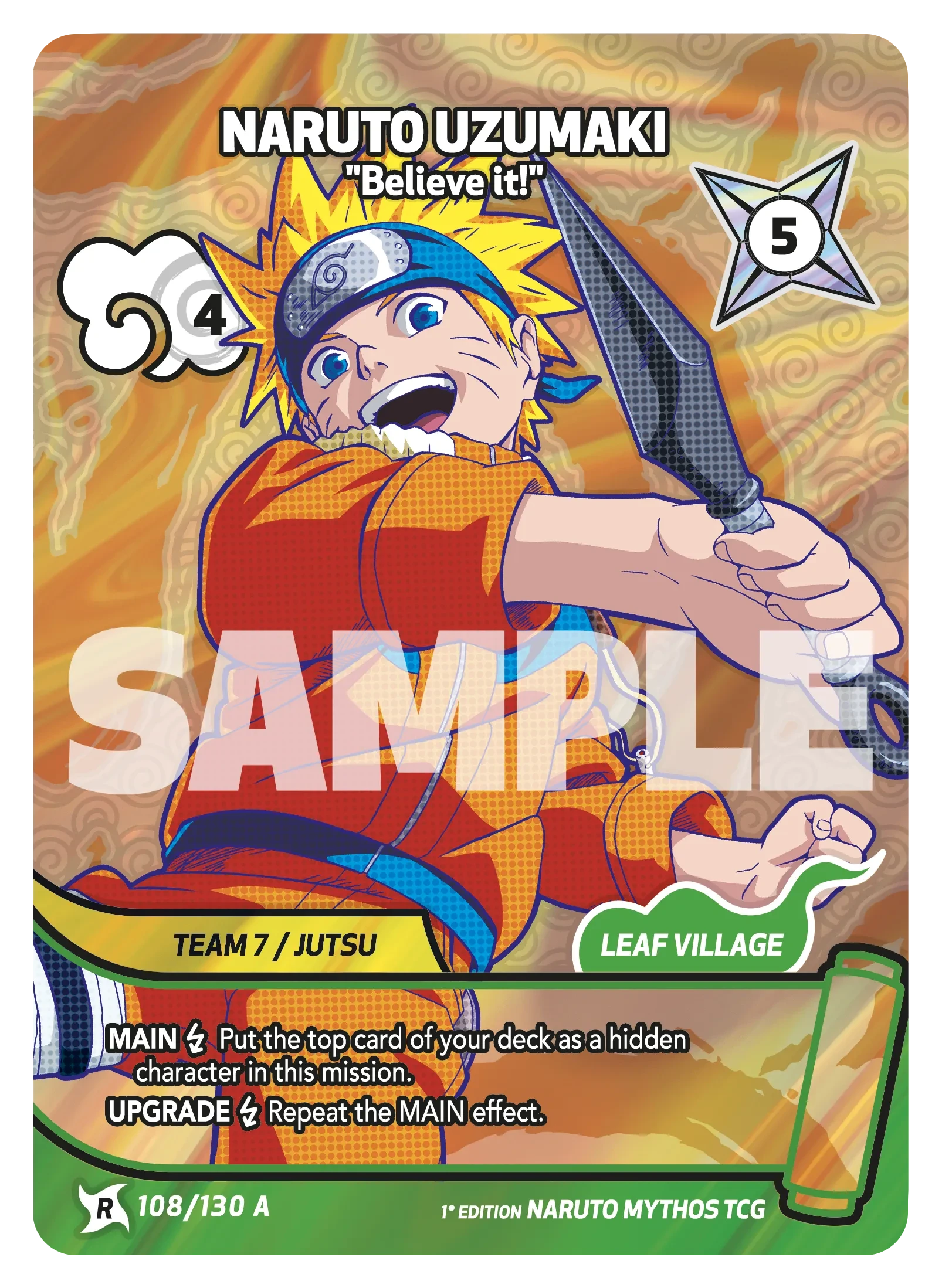 Naruto Uzumaki — Rare Card 108/130